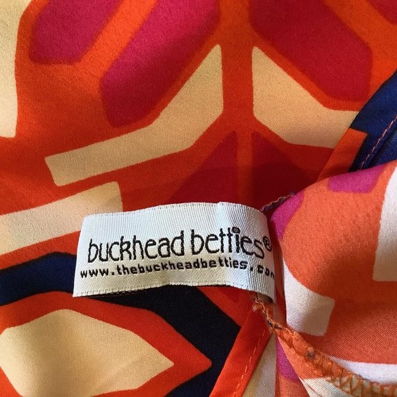 Buckhead Bettie’s Dress Size Small Multicolored Floral 3/4 Sleeves - Picture 9 of 11